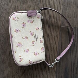 Coach Nolita 19 Cream and Floral Wristlet